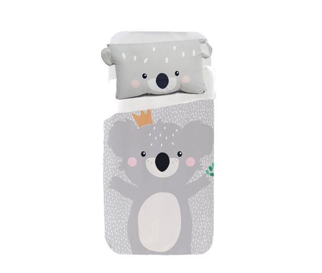 Juego de funda nórdica infantil koala koala - gris - cama90 (160x270)