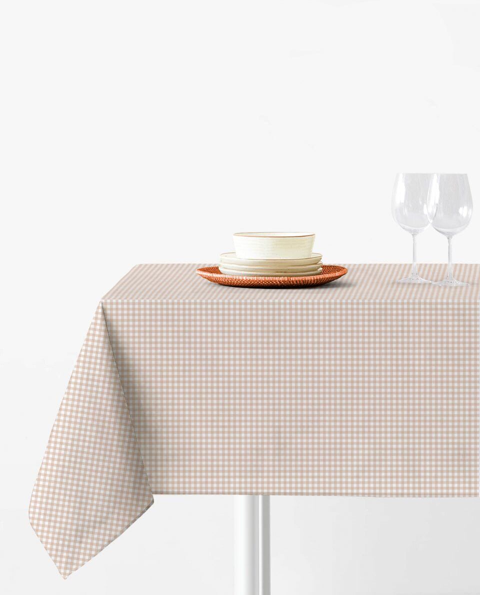 Mantel vichy - beige - mesa 90x90 (150x150)