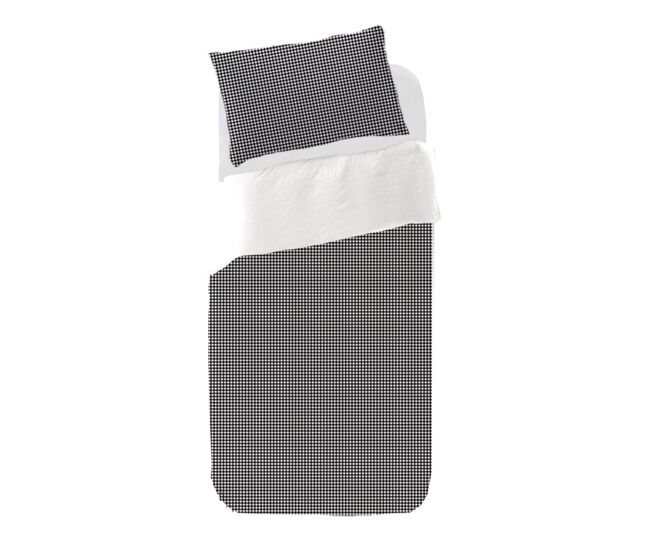 Funda nórdica infantil vichy - negro - cama90 (160x270)