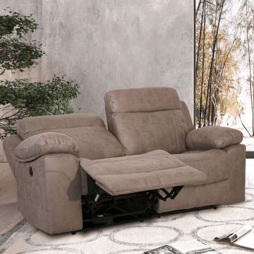 Sofá de 2 lugares para relaxar Nellie Cimento 164 x 102 x 96 cm