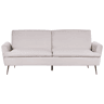 Sofá-cama VETTRE Veludo Creme claro 3 lugares