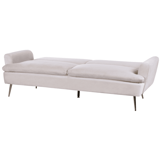 Sofá-cama VETTRE Veludo Creme claro 3 lugares Sofá-cama VETTRE Veludo Creme claro 3 lugares