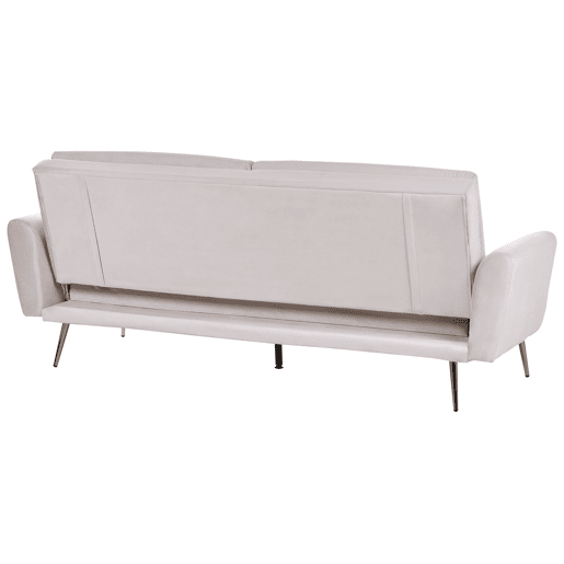 Sofá-cama VETTRE Veludo Creme claro 3 lugares Sofá-cama VETTRE Veludo Creme claro 3 lugares
