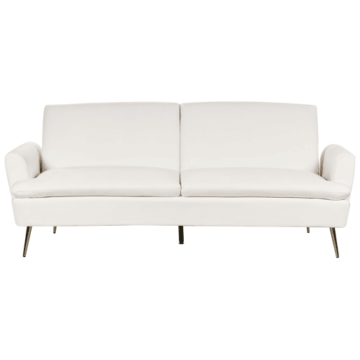 Sofá-cama VETTRE Veludo Branco creme 3 lugares