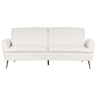 Sofá-cama VETTRE Veludo Branco creme 3 lugares