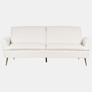 Sofá-cama VETTRE Veludo Branco creme 3 lugares
