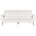 Beliani Sofá cama Terciopelo VETTRE Beliani Sofá cama Terciopelo VETTRE Blanco/ Beige