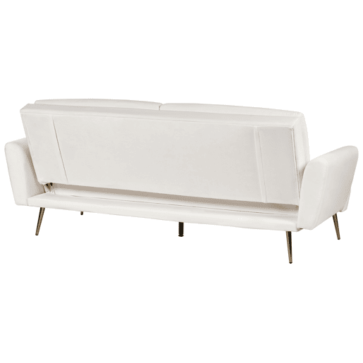 Sofá-cama VETTRE Veludo Branco creme 3 lugares