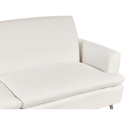 Sofá-cama VETTRE Veludo Branco creme 3 lugares