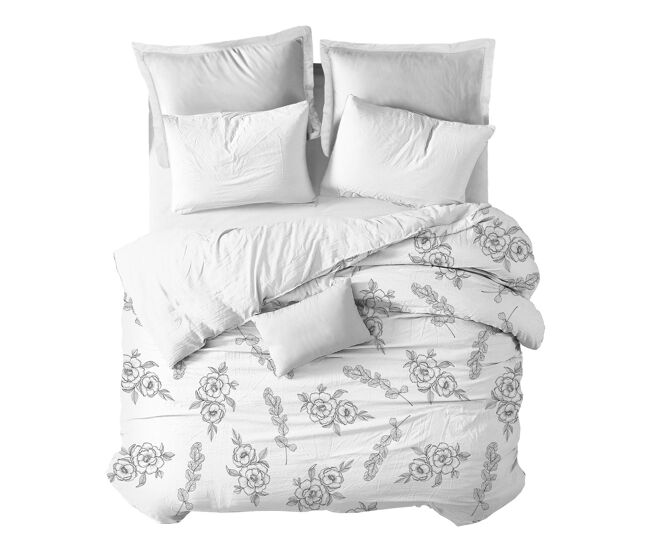 Funda nórdica flor - blanco - cama200 (290x270)