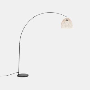 Candeeiro de pé GUAVIARE Rattan Creme