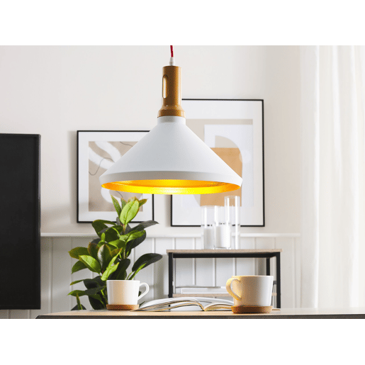 Candeeiro suspenso LIARD Metal Branco Candeeiro suspenso LIARD Metal Branco