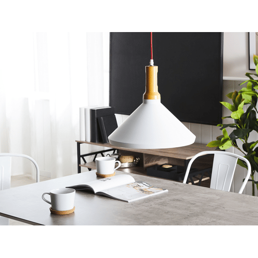 Candeeiro suspenso LIARD Metal Branco Candeeiro suspenso LIARD Metal Branco