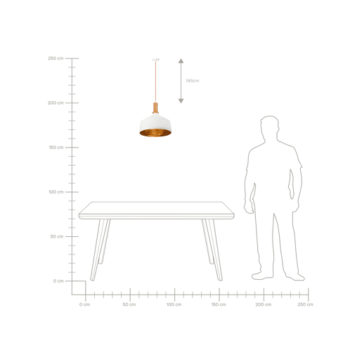 Candeeiro suspenso SEPIK Metal Branco