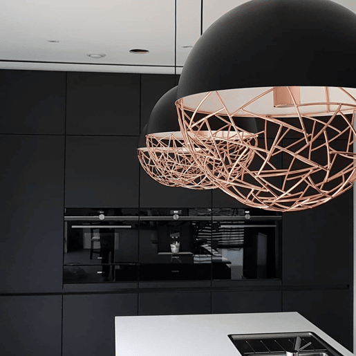 Candeeiro suspenso PADMA Metal Preto