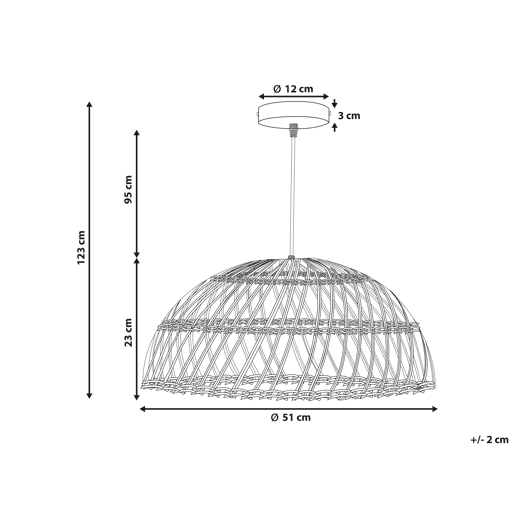 Candeeiro suspenso RAVINE Rattan Natural
