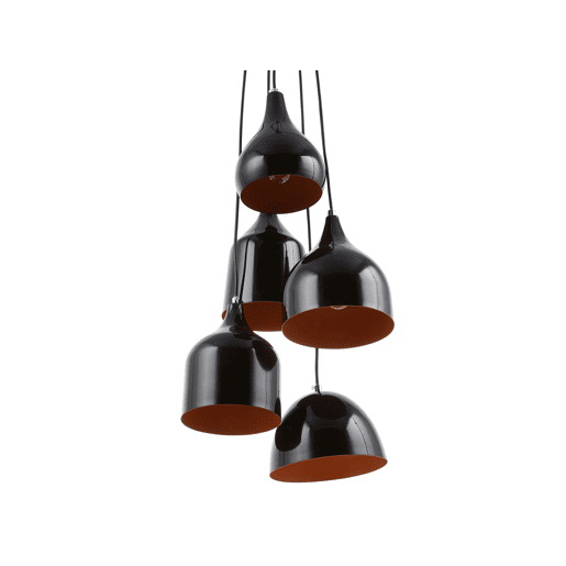 Candeeiro suspenso SAVIO Metal Castanho dourado Preto