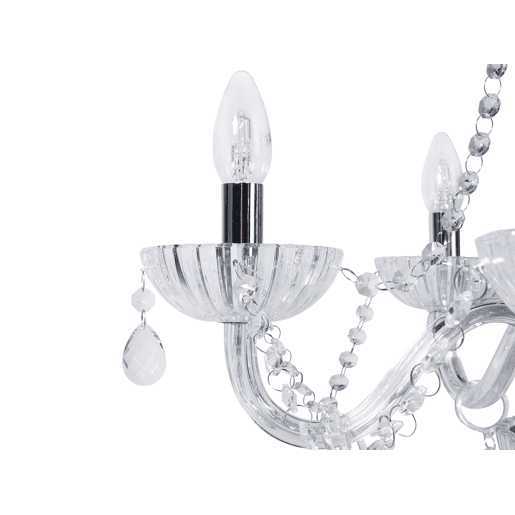 Lustre LOCONE Cristal Prateado Lustre LOCONE Cristal Prateado