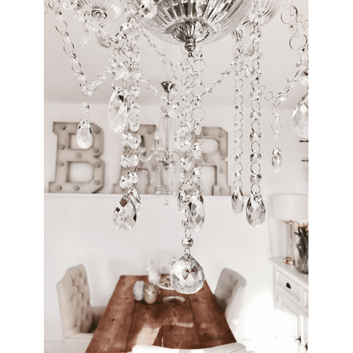 Lustre LOCONE Cristal Prateado Lustre LOCONE Cristal Prateado