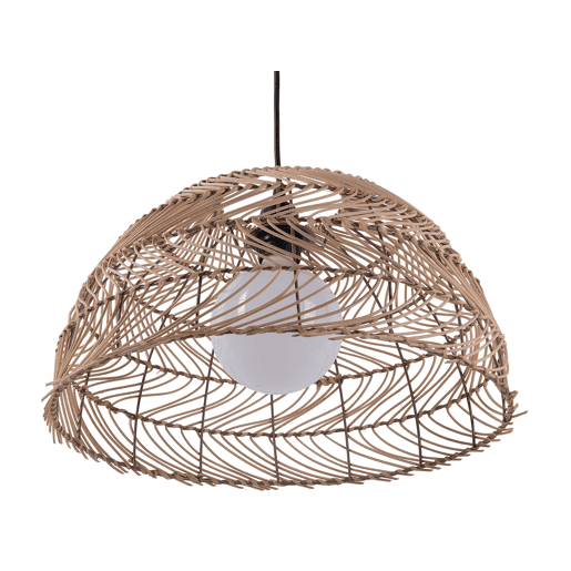Candeeiro suspenso SELENGE Rattan Castanho claro