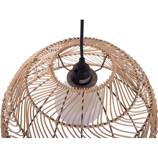 Candeeiro suspenso SELENGE Rattan Castanho claro