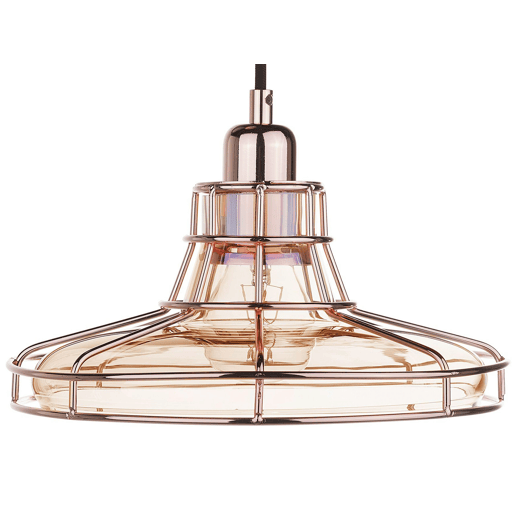Candeeiro suspenso TORRE Vidro Cobre Candeeiro suspenso TORRE Vidro Cobre
