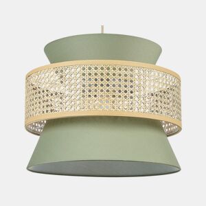 Candeeiro suspenso LUYANO Rattan Verde claro