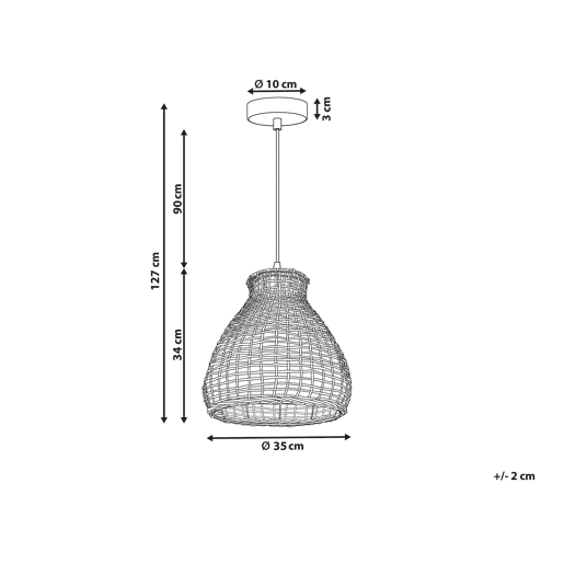 Candeeiro suspenso SAKENI Rattan Natural
