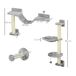 Estantes para Gato Aglomerado de Madera, Poliéster, Sisal PawHut Estantes para Gato Aglomerado de Madera, Poliéster, Sisal PawHut Gris