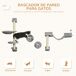 Estantes para Gato Aglomerado de Madera, Poliéster, Sisal PawHut Estantes para Gato Aglomerado de Madera, Poliéster, Sisal PawHut Gris