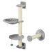 Estantes para Gato Aglomerado de Madera, Poliéster, Sisal PawHut Estantes para Gato Aglomerado de Madera, Poliéster, Sisal PawHut Gris