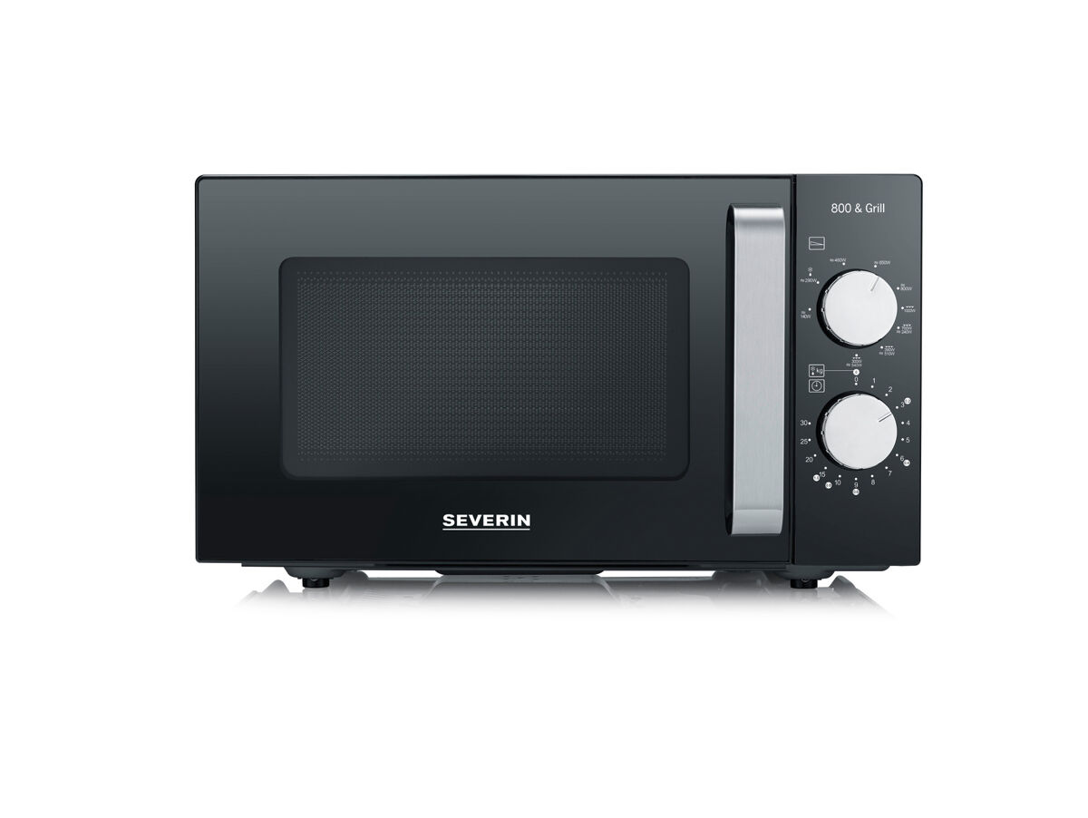 Microondas con base de vidrio y grill 20 L. SEVERIN, MW 7762, 800 W