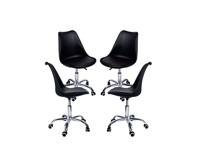 Pack 4 sillas neo - negro