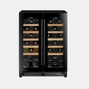 Cave de Vinho CLIMADIFF CBU40D1B 40 garrafas Preto 2 portas 2 zonas de temperatura Encastre debaixo do balcão