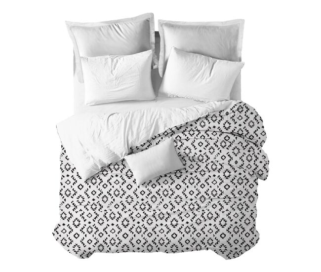 Funda nórdica ikats ikats - blanco - cama90 (160x270)