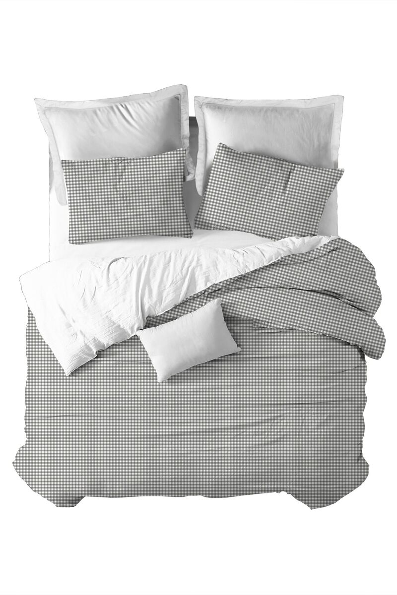 Funda nórdica vichy vichy - gris - cama200 (290x270)