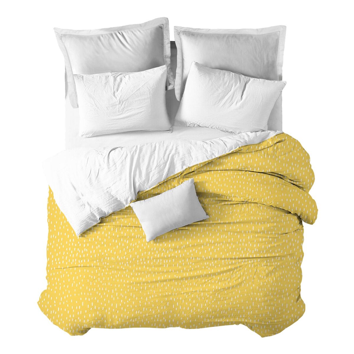 Funda nórdica rain mostaza rain - amarillo - cama200 (290x270)