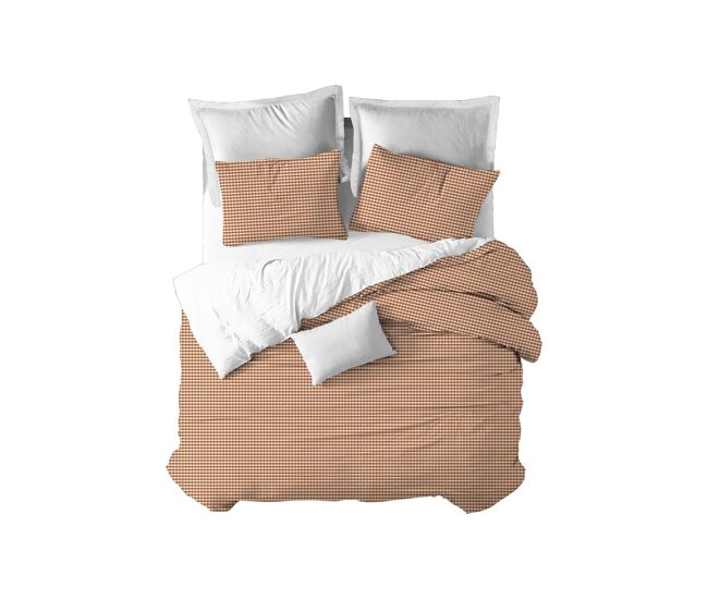 Funda nórdica vichy vichy - marrón - cama150 (240x270)