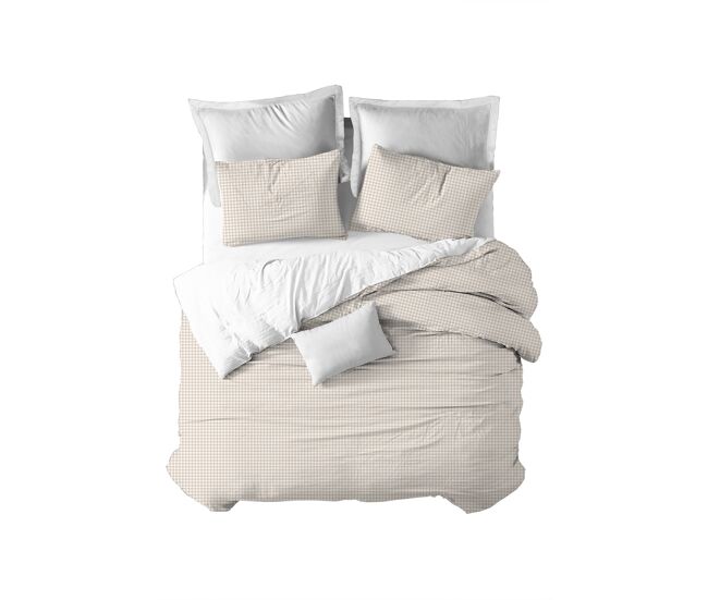 Funda nórdica vichy vichy - beige - cama150 (240x270)