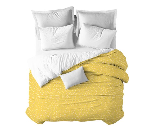 Funda nórdica rain mostaza rain - amarillo - cama150 (240x270)