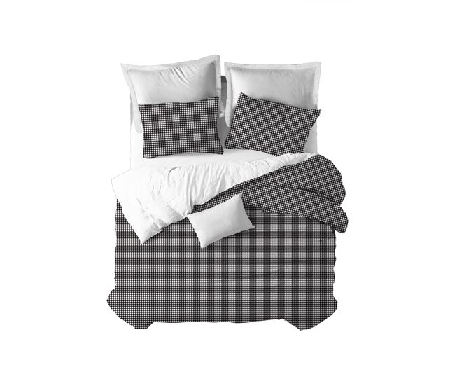 Funda nórdica vichy vichy - negro - cama150 (240x270)
