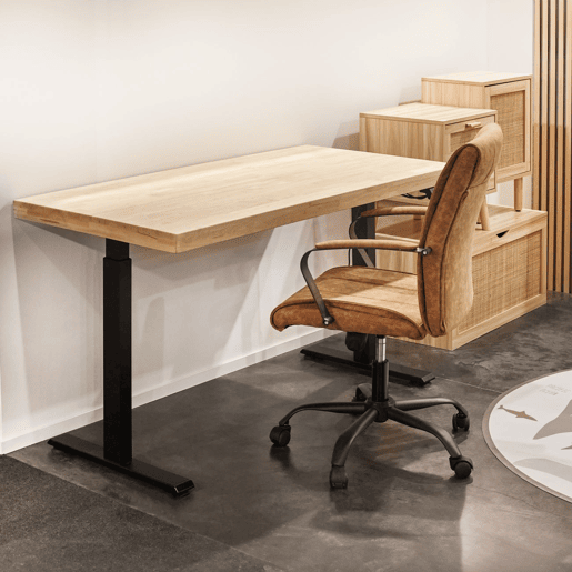 Mesa de estudo elevatória Movimento 140 Preto - Carvalho 140 x 126 x 70 cm