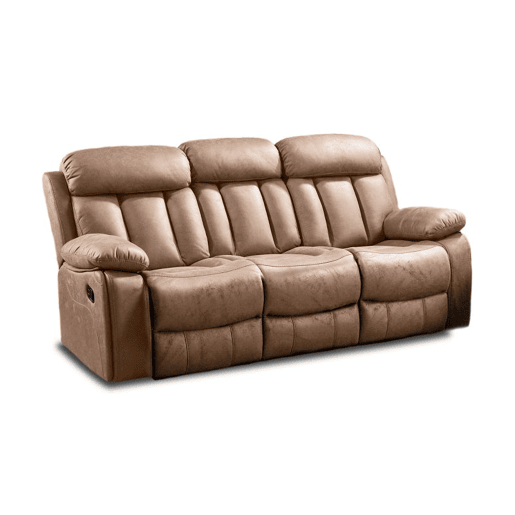 Sofá Kendal de 3 lugares para relaxar Bege 208cm x 101 x 97cm cm