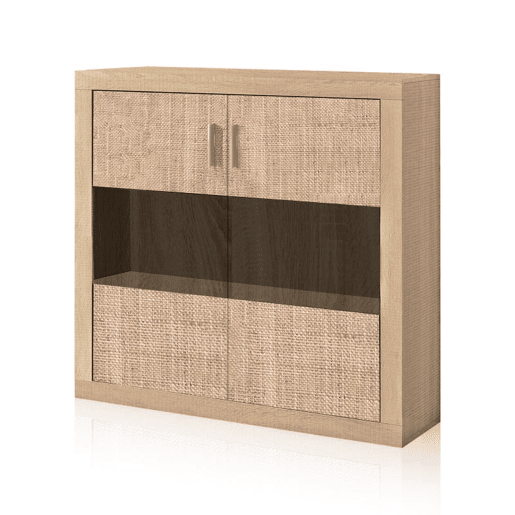 Adega de 2 portas Nuka Tofe - Têxtil 110 x 110 x 34,6 cm