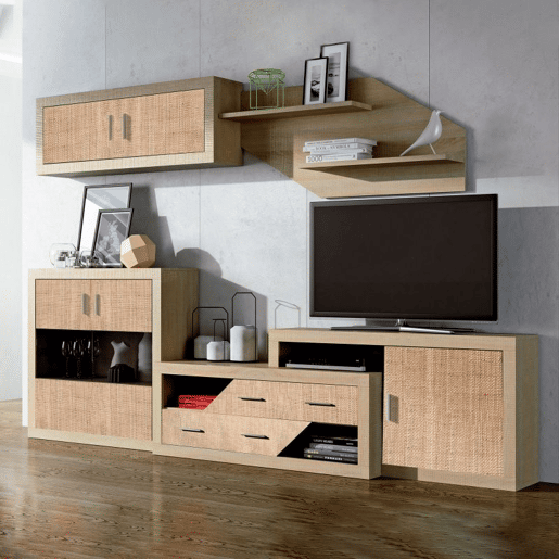 Unidade base Nuka 1 porta Tofe - Têxtil 130 x 60 x 29,7 cm