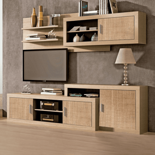 Unidade base Nuka 1 porta Tofe - Têxtil 130 x 60 x 29,7 cm