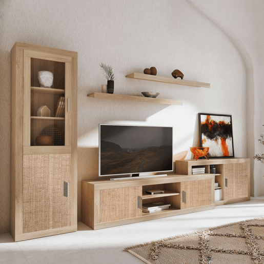 Unidade base Nuka 1 porta Tofe - Têxtil 130 x 60 x 29,7 cm