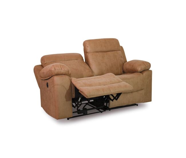 Sofá relax de 2 plazas con reposapiés elevable en tono piedra 164 cm nellie piedra 164 x 102 x 96 cm