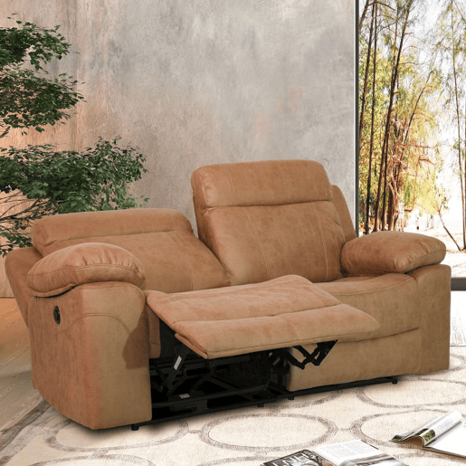 Sofá de 2 lugares para relaxar Nellie Pedra 164 x 102 x 96 cm