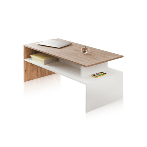 Mesa centro elevable Iris Artik Branco (Branco mate) - Carvalho Nodi 108 x 43 x 50 cm
